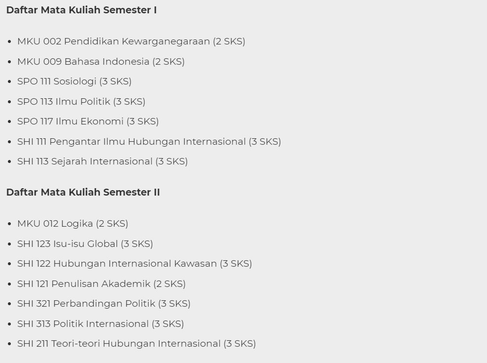 jurusan hubungan internasional