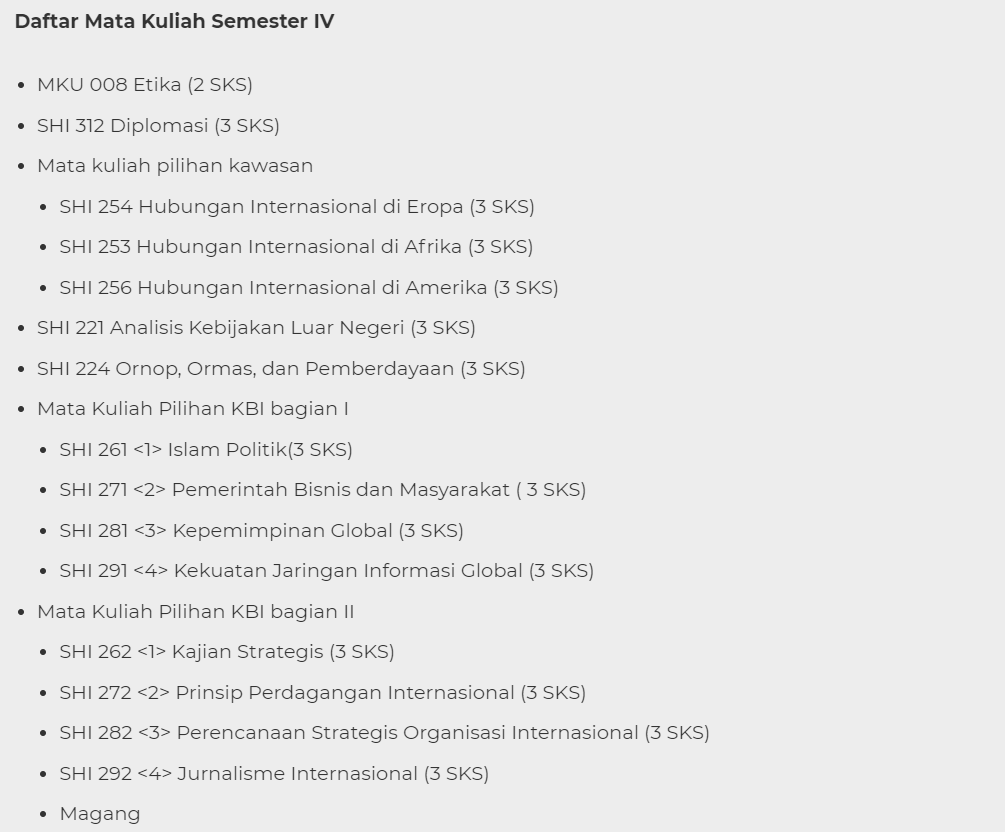 jurusan hubungan internasional